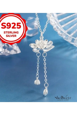 Lotus 925 Ayar Gümüş Zincir Gümüş Kolye Gümüş