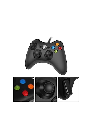Xbox 360 ve Pc için Kablolu Gamepad