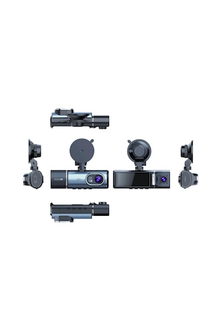 Ayt Powermaster Pm-27086 3.16 İnç Tfr Ekran Gps'li 3 Kameralı 4k Görüntülü Oto Araç Kamerası Yol Kayıt Kamerası