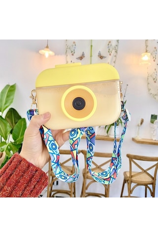 Çocuklar İçin Pratik Ve Şık 400 Ml Plastik Termos, Pembe Renkli Kampanyalı Okul Termosu Sarı