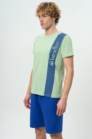 Benetton Bnt-m20474-23y Erkek T-shirt BNT-M20474-R1938 Yeşil