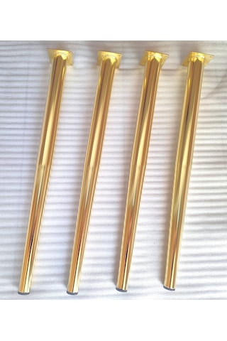 4 Adet-metal Konik Ayak-masa Ayağı-gold Renk-73.5cm- Boru Çapı 5.1cm