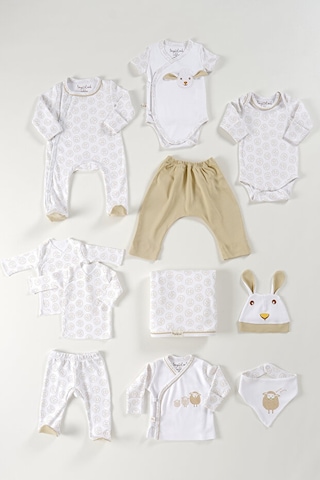 Tinylamb Lamb Organik Yenidoğan Hastane Çıkış Seti - 11 Parça Beyaz
