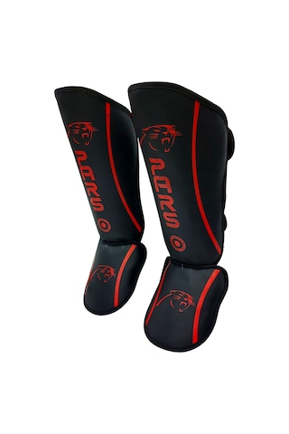 Pars Guard Kick Boks Ve Muay Thai Ayak Kaval Koruyucu Kırmızı-siyah Siyah - Kırmızı