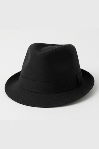 Mollycrush Erkek Siyah Fedora Şapka Klasik Takım Elbise Ve Günlük Stil Fötr Şapka Siyah