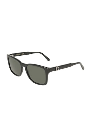 Salvatore Ferragamo Sf 2086se 001 55 Unisex Dikdörtgen Siyah Kemik Güneş Gözlüğü Siyah