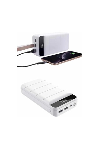 Powerbank 50.000 Mah Dijital Göstergeli Taşınabilir 4 Portlu Hızlı Powerbank Çok Renkli
