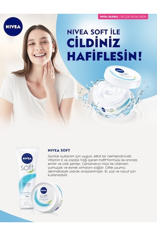 Nemlendirici Soft Bakım Kremi , El Yüz Vücut, Besleyici, Jojoba Yağı, E Vitamini 200 Ml 6 Adet