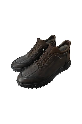 Castle Black Cb-9910-1 Erkek Deri Spor Ayakkabı Kahve Kahverengi