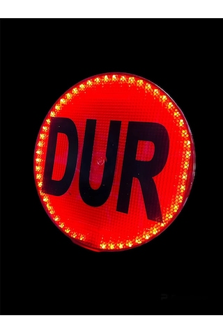 Işıklı Servis Dur Levhası Ledli Dur Tabelası Ledli Dur