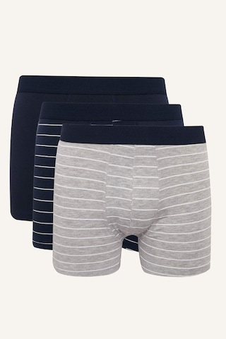 Defacto Regular Fıt Çizgili 3lü Boxer Set H4415ax26spnv135 Lacivert-nv135