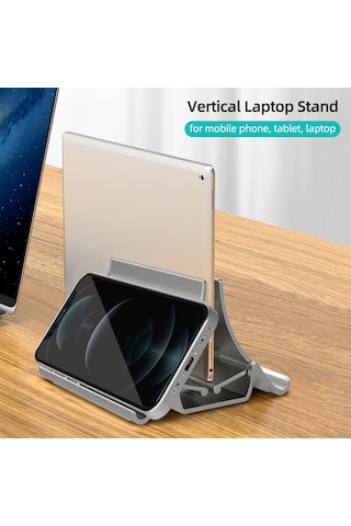 Samdoo Abs-silikon D88 Dikey Soğutucu Stand: Dizüstü Bilgisayar, Telefon Ve Tablet İçin Evrensel Depolama Tutucu - Siyah