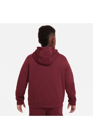 Nike Sportswear Hoodie Club Çocuk Bordo Sweatshirt