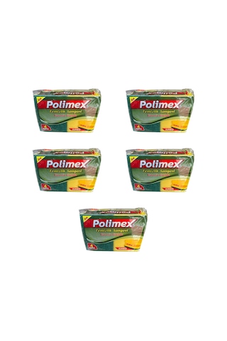 Polimex Endüstriyel Büyük Boy Oluklu Bulaşık Süngeri 5 x 4'lü 4.5 x 9 x 12 CM