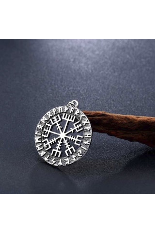 Chavin Viking Rune Viking Odin Sembol Çelik Kolye Ds70