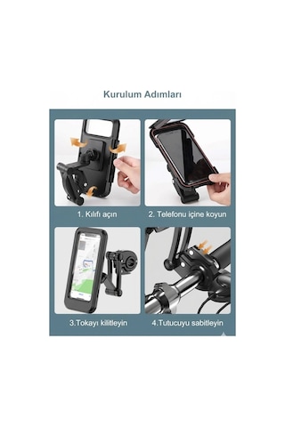 Motosiklet Bisiklet Su Geçirmez Manyetik Telefon Tutucu Gidon Navigasyon Kılıfı Diğer