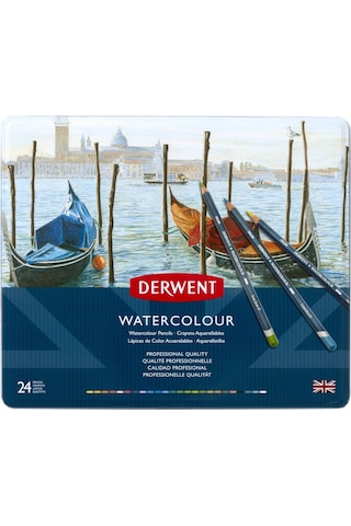 Derwent Watercolour Pencil 24'lü Teneke Kutu Derwent Watercolour Pencil 24'lü Teneke Kutu