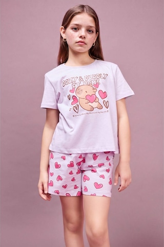 Defacto Regular Fıt 2li Pijama Takımı Kız Çocuk H8359a826smpn256 Pembe-pn256