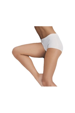 6 Adet Çift Kaplan Bayan Ribana Külot Beyaz 675b Beyaz