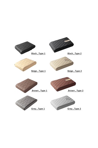 Padalink Evrensel Araç Konsol Kılıfı - Hafızalı Köpük & Pu Deri - Suv, Kamyonet Ve Otomobiller İçin Bej