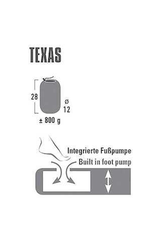 High Peak Texas Şişme Mat Siyah Çok Renkli
