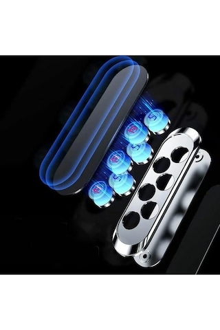 Çok Amaçlı Güçlü 6 Mıknatıslı Manyetik Telefon Tutucu Siyah