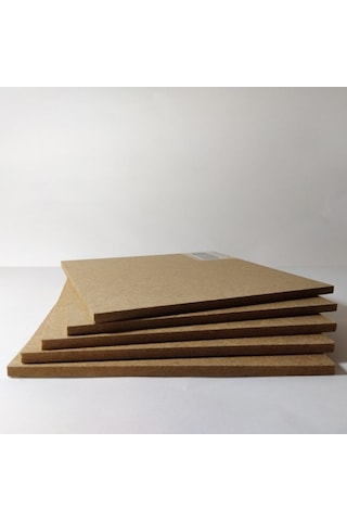 Sunta Kare Tahta Beyaz Kahverengi Hobi Hammadde 15X15 12'Li Paket
