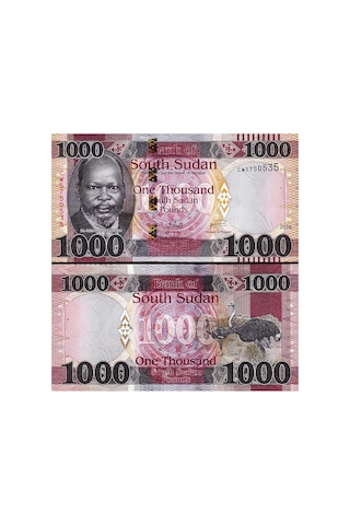 Güney Sudan 2024 Yılı 1000 Pound Kağıt Para Çil Unc Koleksiyon Para
