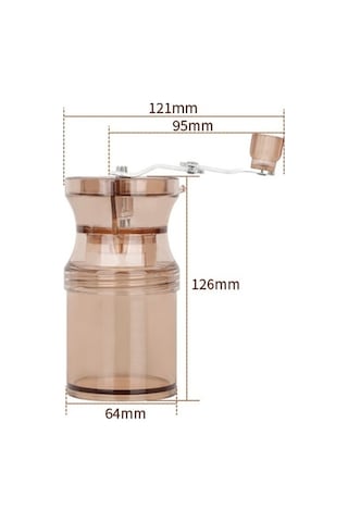 Ulzyvf Taşınabilir Kahve Değirmeni: Seramik Bıçak, Paslanmaz Sap, Ev-ofis-seyahat İçin Kahverengi Kahverengi