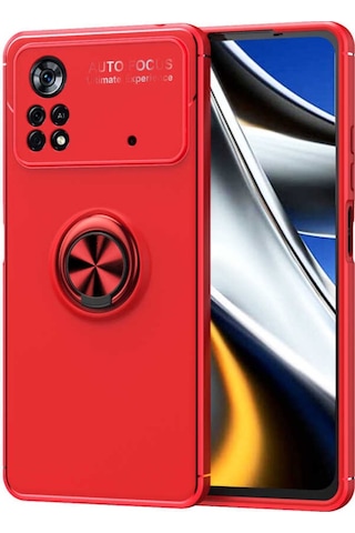 Xiaomi Poco M4 Pro 4G Kılıf Zore Ravel Yüzüklü Silikon Kılıf