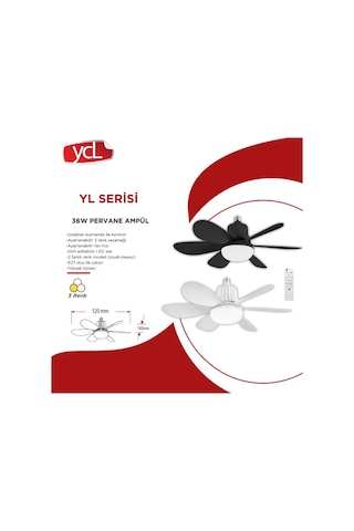 Ycl Yl-520 36 Watt Led Pervane Ampul E27 3 Renkli Çok Renkli