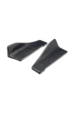 Jeemson 2 Adet Universal Araba Tampon Spoilerı - Karbon Fiber Gösterişli Siyah Arka Dudak Akışkanlığı Ayırıcı - 6035 Modeli