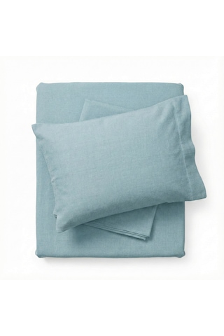Maki Home %100 Pamuklu Su Yeşili 90x190+50x70 Tek Kişilik Lastikli Çarşaf Takımı Su Yeşili