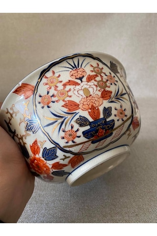 El Boyama Antika Yemek Kasesı 19Cm