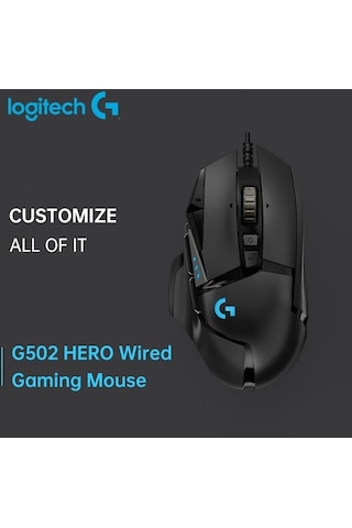 Logitech G502 Hero 25600 DPI Kablolu Mouse