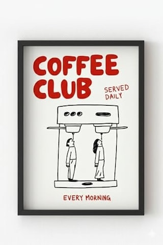 Tr Siyah Ahşap Çerçeveli Coffee Club Poster Kahve Temalı Tablo Ev Dekoru Siyah Çerçeveli 10 X 15 Diğer