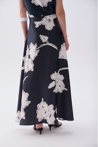 Mudo Kadın Kadın Lacivert Floral Desenli A Form Midi Etek 1267427