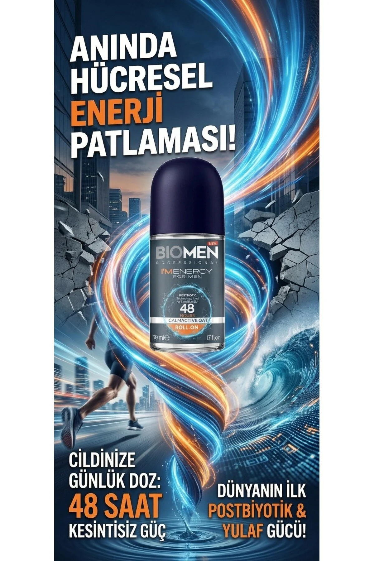 Biomen I'm Energy Erkek Roll-On Deodorant 50 ML