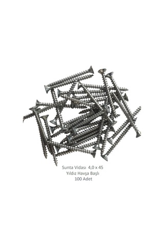 Sunta Vidası, 4,0 X 45 Mm, 100 Adet, Yhb Vida 4 x 45
