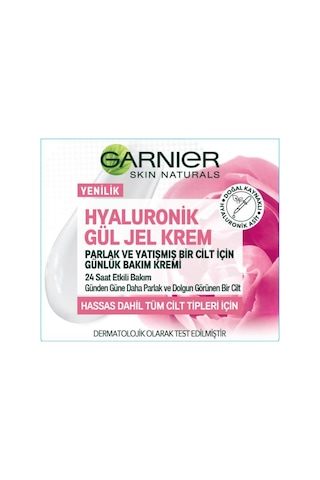 Garnier Hyaluronik Tüm Ciltler için Günlük Nemlendirici Gül Jel Krem 50 ML