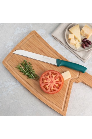 Aryıldız Rexa Tırtıklı Ekmek Bıçak Yeşil 19 Cm Renkli