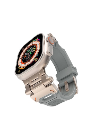 Watch 7 45mm Mkst- Krd-108 Metal Başlıklı Silikon Kordon-starlight Grey