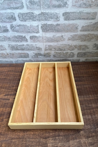 30x40 Cm Ahşap Kaşıklık Çekmece İçi Kepçe Maşa Ve Servis Gereçleri Düzenleyici Organizer
