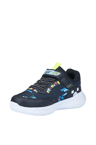 Zacoz Erkek Çocuk Oyun Pixel Blok Desenli Spor Sneaker Ayakkabı siyah