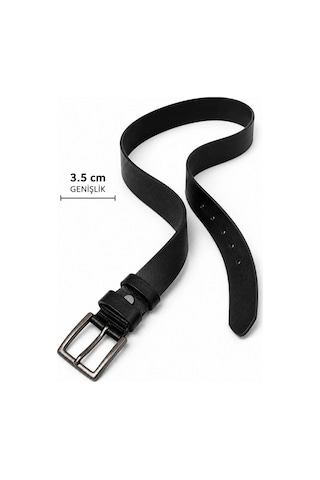 Ertaş Trend Store Erkek Hakiki Deri 3.5 CM Klasik Kemer Metal Tokalı Günlük ve Klasik Kullanım Çok Renkli