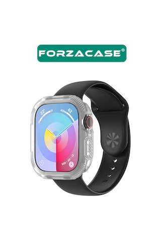 Forzacase Apple Uyumlu Watch 10 42mm İle Önü Açık Armor Silikon Tpu Kasa Koruyucu Kılıf - Fc794 Şeffaf
