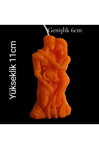 Dekoratif Aşık Kavuşması Model Mum Çok Renkli