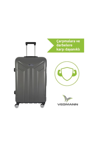 Vegmann Vela Antrasit 2'li Valiz Seti Orta Boy ,kabin Boy Antrasit