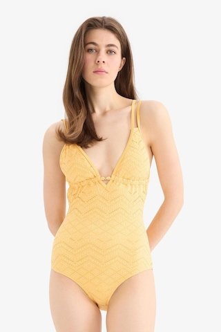 Defacto Regular Fit Nakışlı Brodeli Mayo-fall İn Love B6898ax25smyl106 Sarı