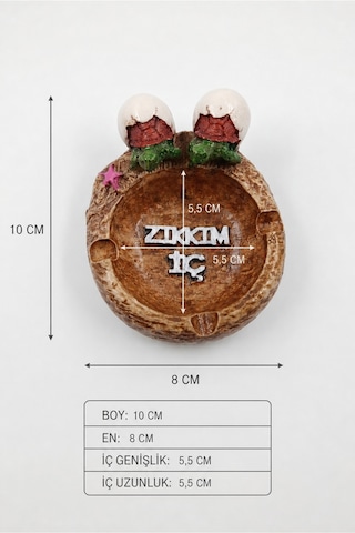 Oval Polyester Küllük Kaplumbağa Figürlü Zık-kım İç